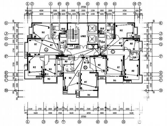 小区18层住宅楼电气CAD施工图纸(火灾自动报警系统) - 2