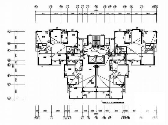 18层住宅楼电气CAD施工图纸 - 4
