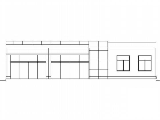 单层中石化加油站建筑施工CAD图纸 - 1
