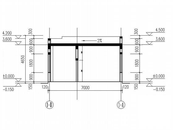 单层中石化加油站建筑施工CAD图纸 - 2