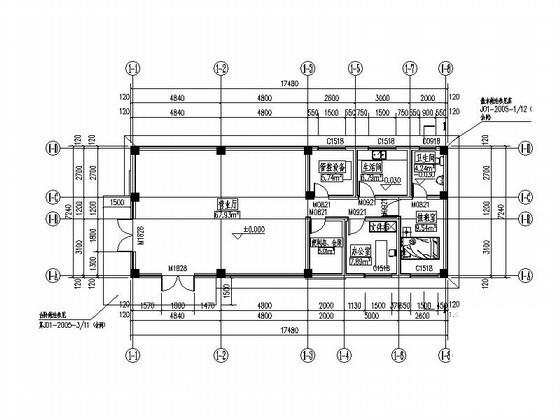 单层中石化加油站建筑施工CAD图纸 - 3