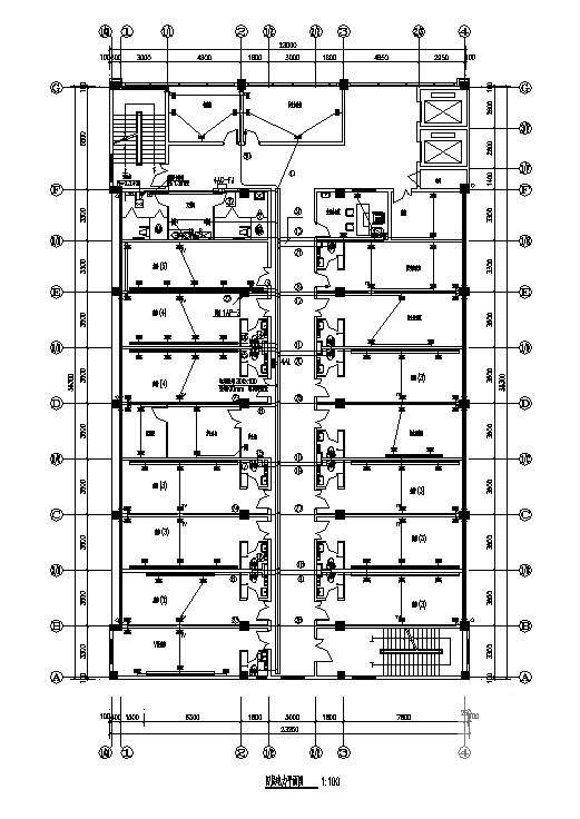 部队医院5层住院楼电气CAD施工图纸(防雷接地系统) - 1