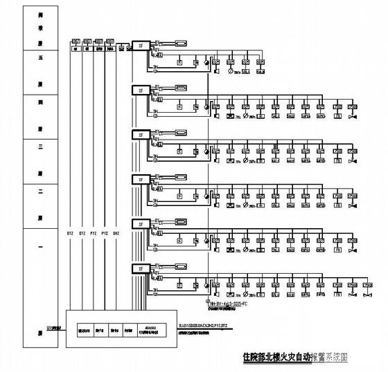 5层住院楼电气设计CAD施工图纸(火灾自动报警系统) - 4