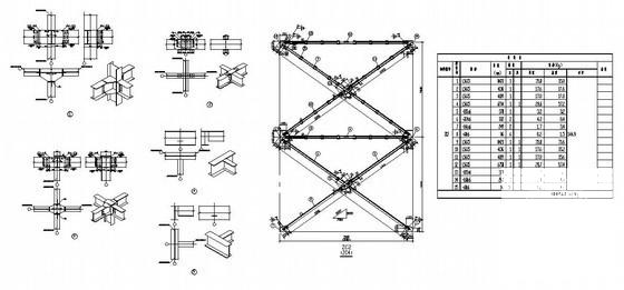 带夹层钢结构厂房结构设计方案图纸(平面布置图) - 4
