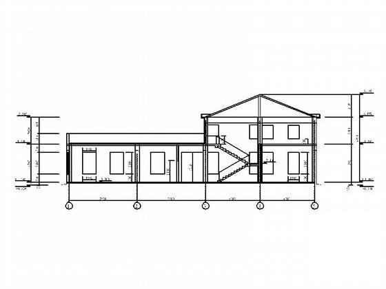 大学1层餐厅建筑施工CAD图纸（高7.2米） - 2