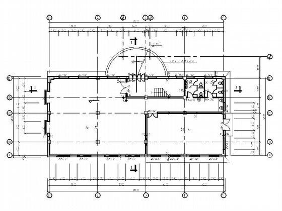 大学1层餐厅建筑施工CAD图纸（高7.2米） - 3