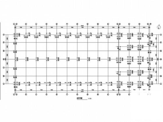 实腹钢梁排架结构（局部框架）厂房结构施工图纸(预应力混凝土管桩) - 1