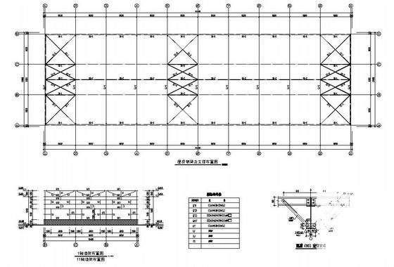 18米跨门式刚架钢结构厂房结构设计图纸(底层平面图) - 3