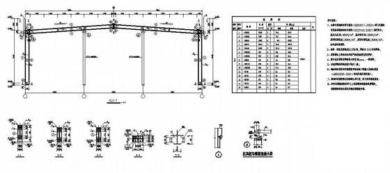 18米跨门式刚架钢结构厂房结构设计图纸(底层平面图) - 4
