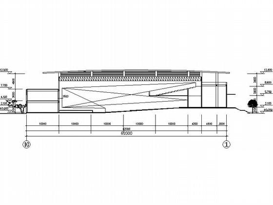 中学2层桁架结构礼堂建筑方案设计图纸（高12米）(平面图) - 2