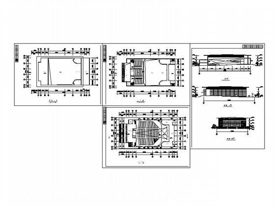 中学2层桁架结构礼堂建筑方案设计图纸（高12米）(平面图) - 4