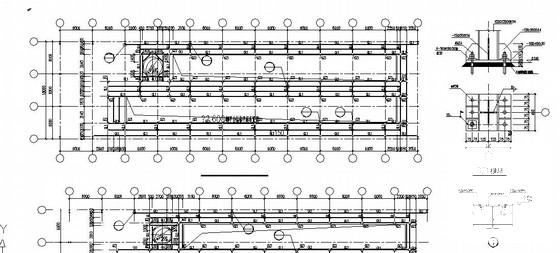 带吊车门式钢架结构单层厂房CAD施工图纸 - 1