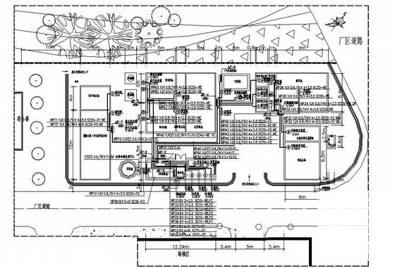 化工洗桶废水处理站电气CAD施工图纸(动力系统) - 1