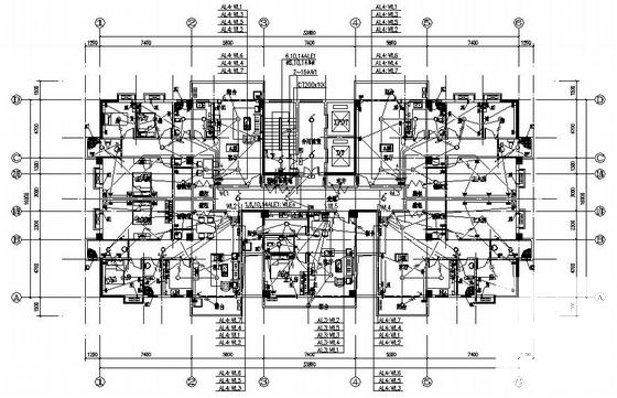 小区16层住宅楼电气设计CAD施工图纸(电视监控系统) - 1