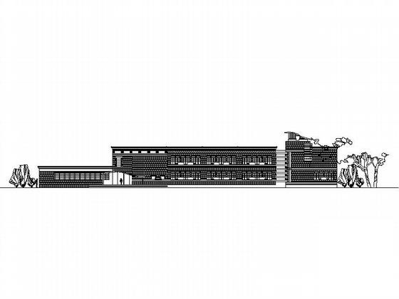 两层十二班小学建筑方案图纸（高14.5米）(CAD平面图) - 1