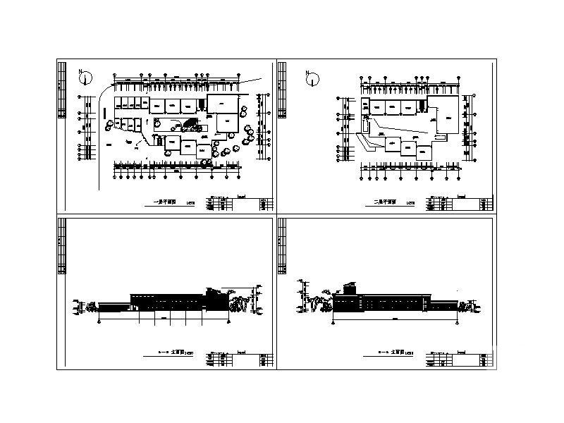两层十二班小学建筑方案图纸（高14.5米）(CAD平面图) - 4