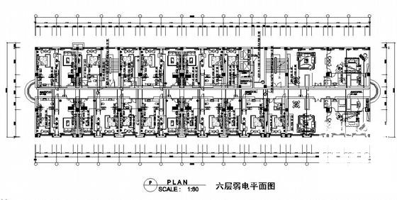 6层酒店电气设计CAD施工图纸(电视监控系统) - 2