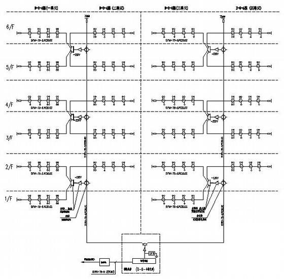 6层学生公寓电气CAD施工图纸(电视监控系统) - 4