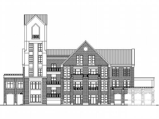 3层六班欧式风格幼儿园建筑方案设计图纸（高16.7米） - 1