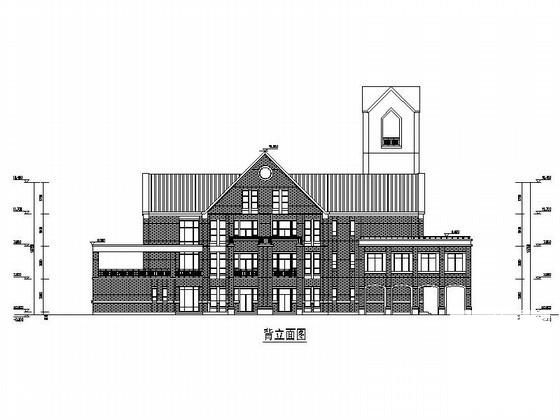 3层六班欧式风格幼儿园建筑方案设计图纸（高16.7米） - 4