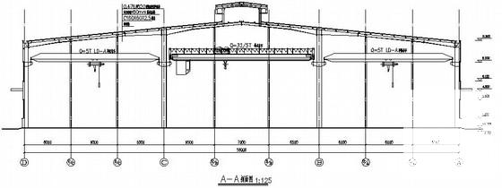 三联跨门式刚架厂房带大吨位吊车（甲级院）(屋顶平面图) - 2