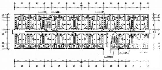 职业技术学院6层宿舍电气CAD施工图纸(防雷接地系统) - 1