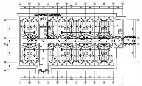 砖混结构6层宿舍电气CAD施工图纸(防雷接地系统) - 1