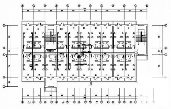 砖混结构6层宿舍电气CAD施工图纸(防雷接地系统) - 4