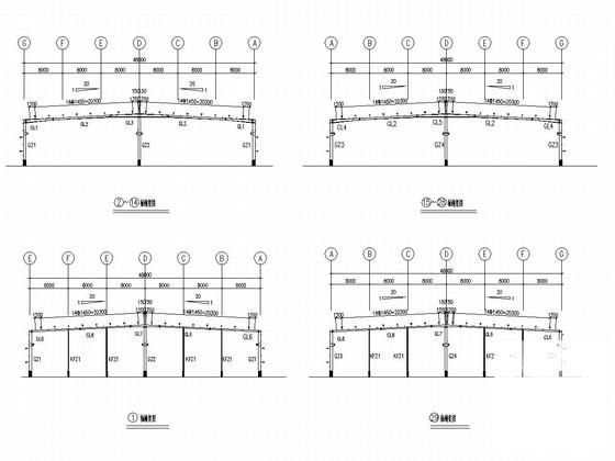 48米跨轻型门式钢屋架结构贸易公司厂房结构CAD图纸 - 4