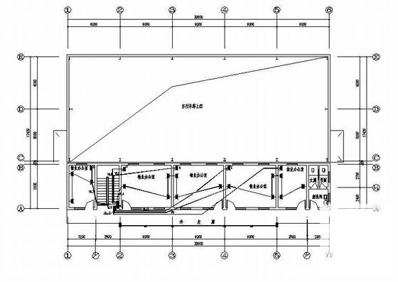 廉租住宅楼小区2层物业管理用房电气CAD施工图纸(计算机网络系统) - 3