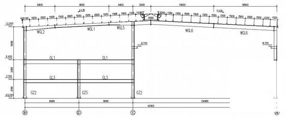 多层门式刚架厂房建筑结构施工图纸（带夹层） - 3