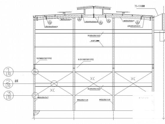两层轻钢结构厂房结构CAD施工图纸 - 2