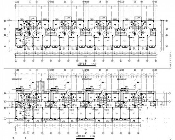 多层住宅楼电气CAD施工图纸（人防） - 1