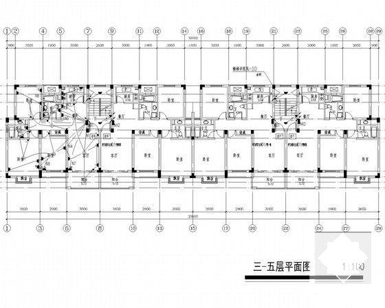 多层住宅楼电气CAD施工图纸（人防） - 5