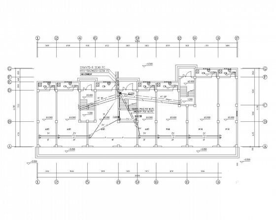 5层商住楼电气CAD施工图纸（三级负荷) - 1