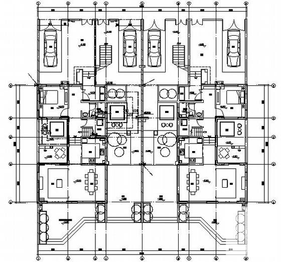 拼叠4层住宅楼成套电气CAD图纸（三级负荷）(低压配电系统) - 3