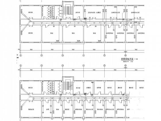 4层宿舍楼电气CAD施工图纸（三级负荷） - 3