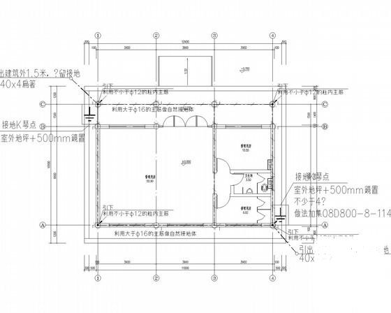 公园管理用房、古建卫生间电气CAD施工图纸 - 3