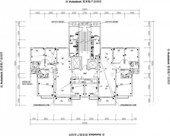 中央广场37层高档住宅楼电气CAD施工图纸 - 2