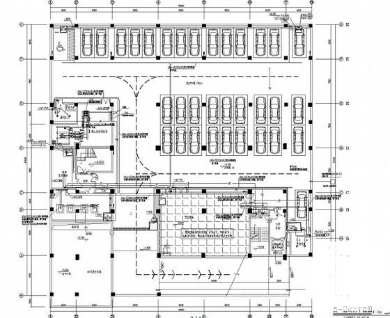 综合档案馆电气CAD施工图纸（智能化设计）(火灾自动报警) - 1