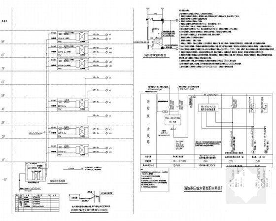综合档案馆电气CAD施工图纸（智能化设计）(火灾自动报警) - 5