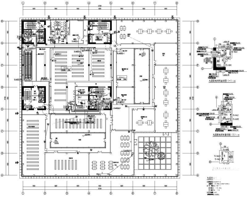 图书馆展览馆电气CAD施工图纸（大院设计） - 1
