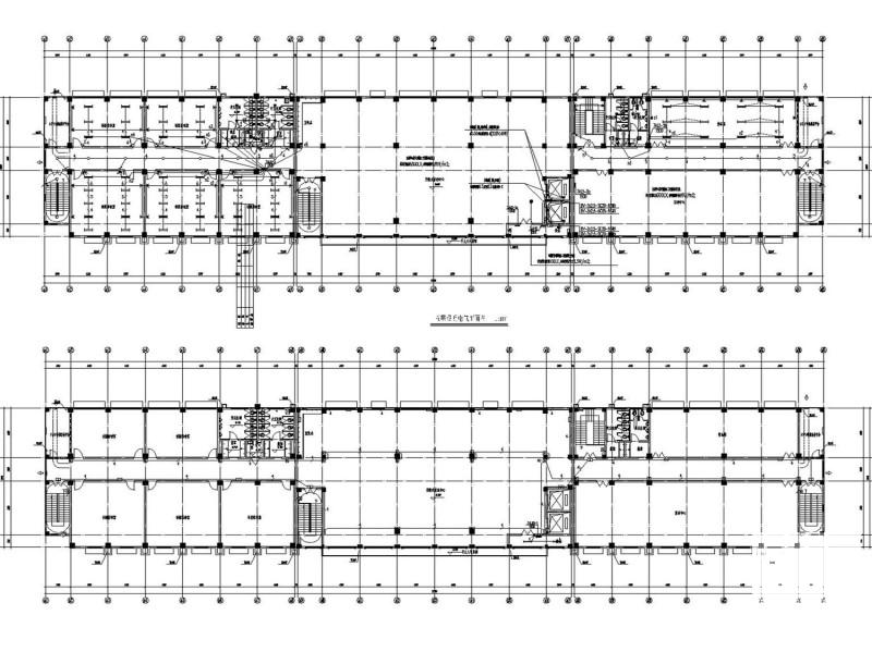 小学综合楼电气CAD施工图纸（二级负荷）(火灾自动报警系统) - 2