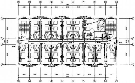 6层快捷酒店电气CAD施工图纸（第三类防雷） - 3