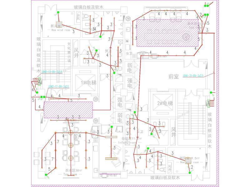 5层豪华办公楼装修电气CAD施工图纸(弱电综合布线) - 5