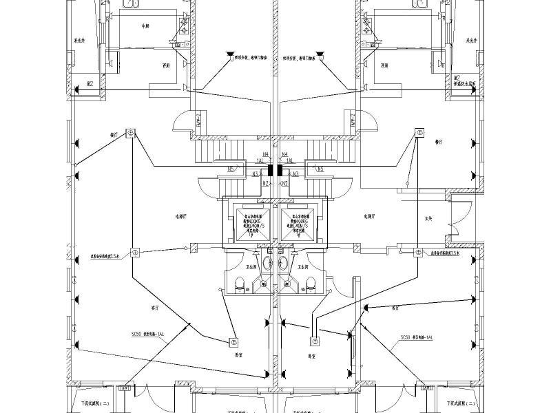精装4层别墅电气CAD施工图纸（甲级设计院） - 5