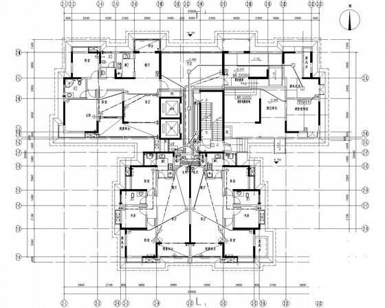 33层住宅楼电气CAD施工图纸（甲级院设计）(火灾自动报警系统) - 2