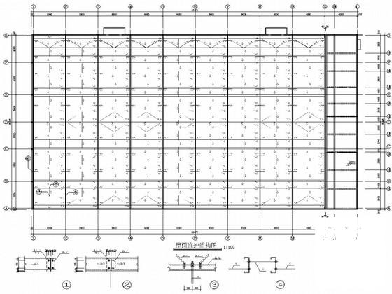 32米跨门式刚架结构生产厂房建筑及结构图纸(平面布置图) - 3