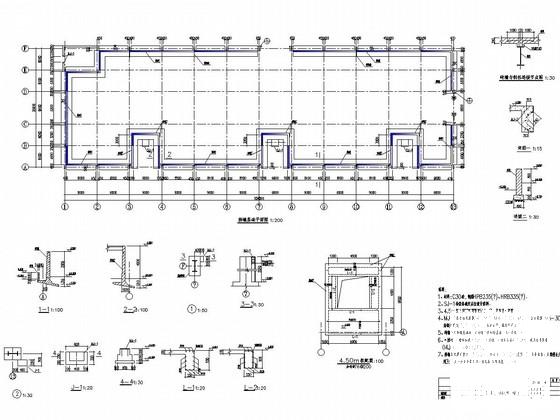 33米跨带挡土墙门式刚架结构厂房建筑结构CAD图纸 - 2