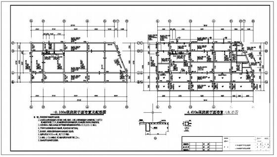 局部4层框架结构厂房结构设计方案CAD图纸 - 2
